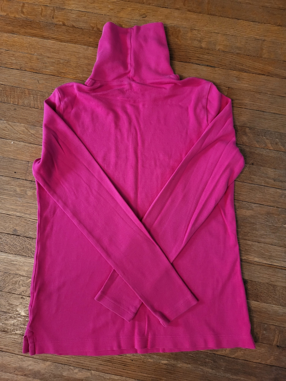 Lands' End Hot Shaped Fit Pink Turtleneck Long Sleeve Top - Picture 5 of 5